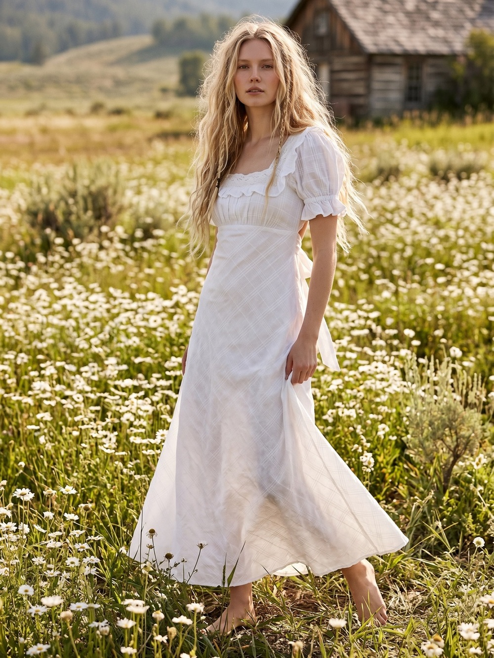 Free People Lace Dainty Ethereal Cottage Now And Forever Midi Dress Ivory XL NWT